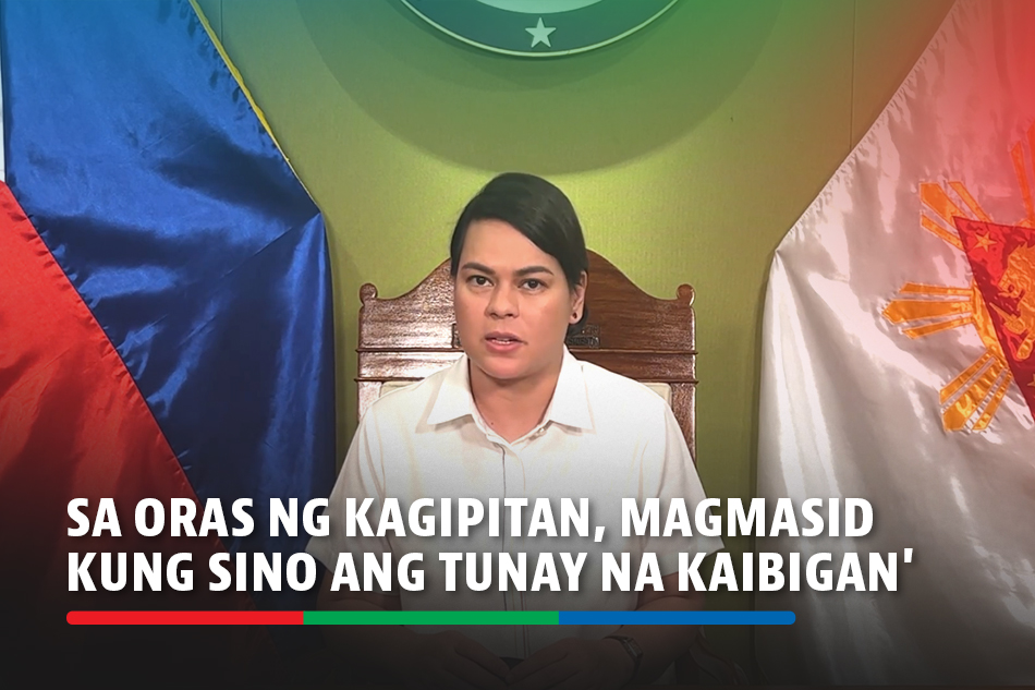 Vp Sara: Hindi Ito Ang Panahon Ng Paninira At Pamumulitika – Filipino News