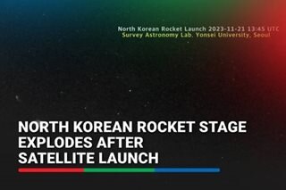 North Korean rocket stage explodes after satellite launch