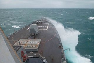 US Navy warship transits through Taiwan Strait