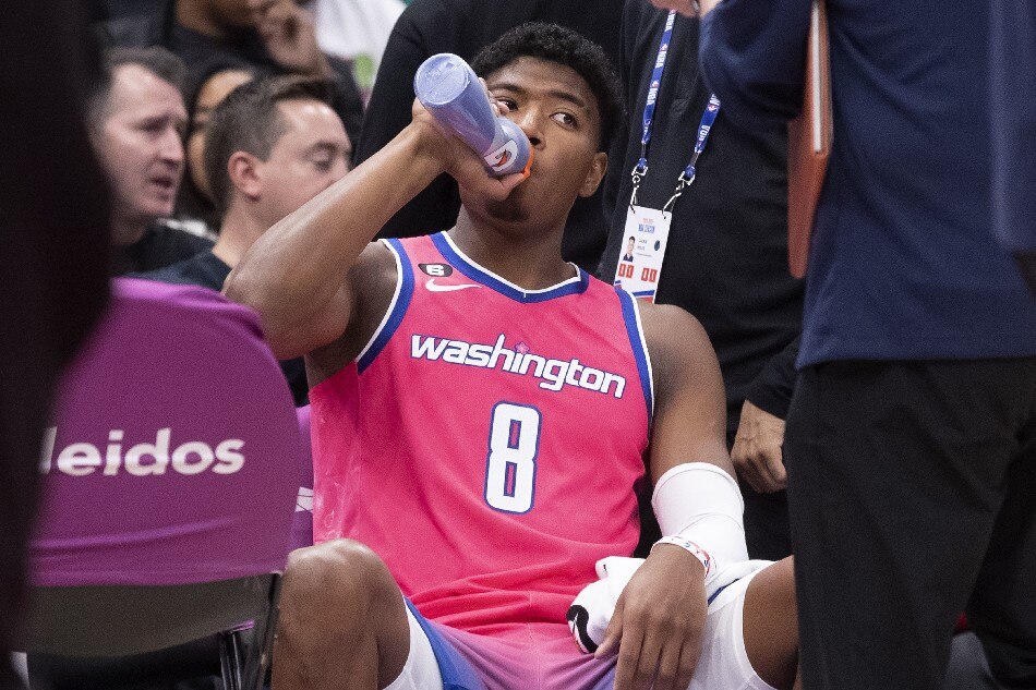 Washington Wizards forward Rui Hachimura rests between quarters during the first half of their NBA game against the Dallas Mavericks at the Capital One Arena in Washington, DC, USA, 10 November 2022. File photo. Michael Reynolds, EPA-EFE