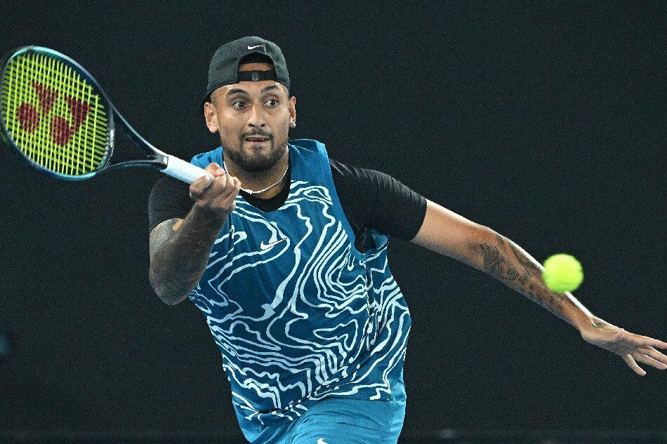 Nick Kyrgios of Australia in action against Novak Djokovic of Serbia during a practice match ahead of the 2023 Australian Open tennis tournament at Melbourne Park in Melbourne, Australia, 13 January 2023. James Ross, EPA-EFE
