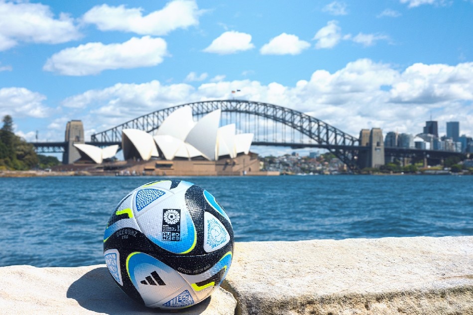 The official match ball, dubbed 'Oceaunz,' was launched by adidas and FIFA on Tuesday. Handout photo