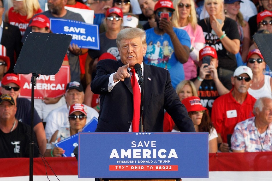 Former President Donald Trump speaks in Wellington, Ohio, on June 26, 2021 in his first big campaign-style rally since leaving the White House. Stephen Zenner, AFP/File 
