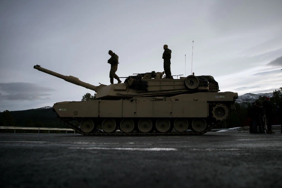 US Marines prepare their M1 Abrams tank to take part in an exercise to capture an airfield as part of the Trident Juncture 2018, a NATO-led military exercise, on November 1, 2018 near the town of Oppdal, Norway. Agence France-Presse file photo