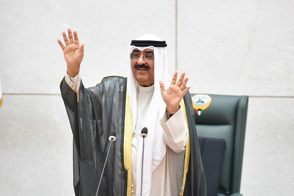 Kuwait's Crown Prince Sheikh Mishal Al-Ahmad Al-Jaber Al-Sabah, arrives to inaugurate the first regular term of the 17th Legislative Session of the National Assembly, in Kuwait City, Kuwait, October 18, 2022. Kuwaiti general elections were held on September 29, 2022. Noufal Ibrahim, EPA-EFE/File