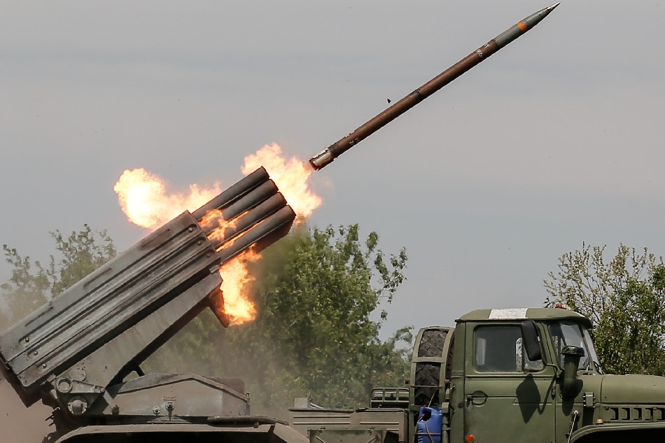 Ukrainian servicemen from the 24th Mechanized Brigade 'King Danylo' fire a BM-21 'Grad' multiple rocket launcher system (MLRS) in the direction of the frontline city of Bakhmut, at an undisclosed location, Donetsk region, eastern Ukraine, 19 May 2023, amid the Russian invasion. The frontline city of Bakhmut, a key target for Russian forces, has seen heavy fighting for months. Russian troops on 24 February 2022, entered Ukrainian territory, starting a conflict that has provoked destruction and a humanitarian crisis. EPA-EFE/OLEG PETRASYUK