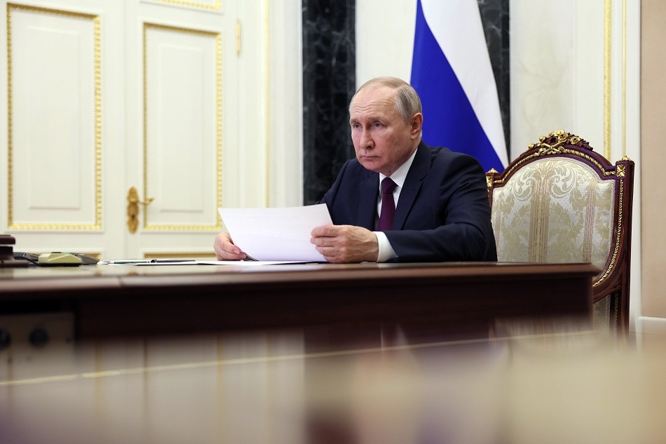 Russian President Vladimir Putin chairs a meeting with members of the government, via a video conference at the Kremlin in Moscow, Russia, 31 May 2023. EPA-EFE/GAVRIIL GRIGOROV/SPUTNIK/KREMLIN POOL