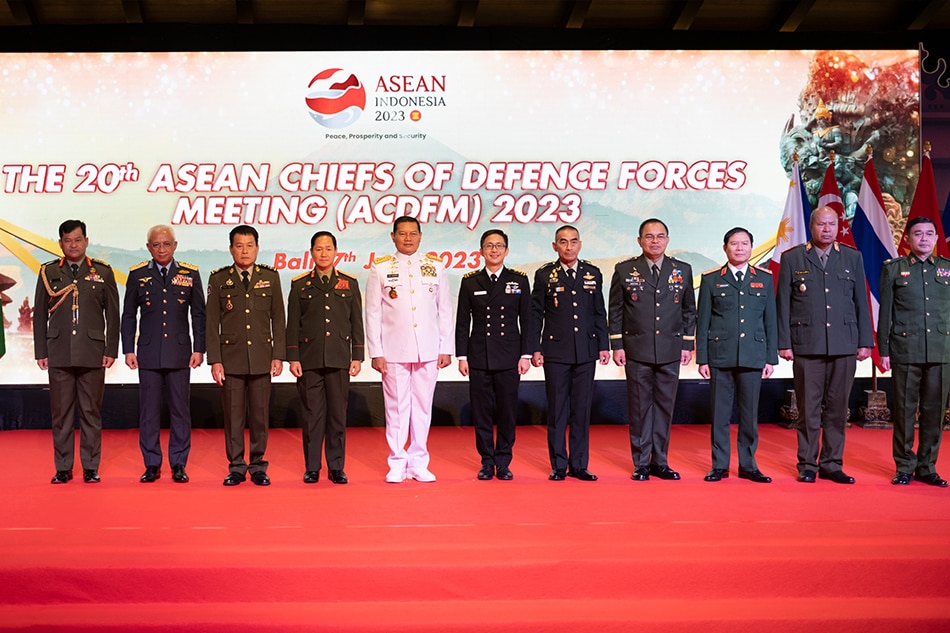 Military chiefs of the Association of Southeast Asian Nations (ASEAN) pose for a family photo during a Chief of Defence Forces Meeting in Nusa Dua, Bali, Indonesia, on June 7, 2023. Made Nagi, EPA-EFE
