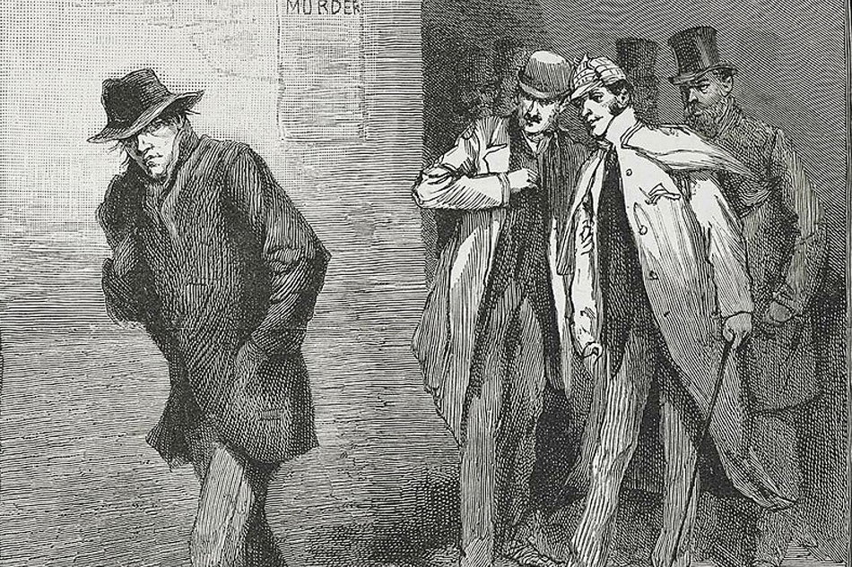 With the Vigilance Committee in the East-End. Illustration for The Illustrated London News, 13 October 1888. R. Taylor, after M. Brown, The Illustrated London News
