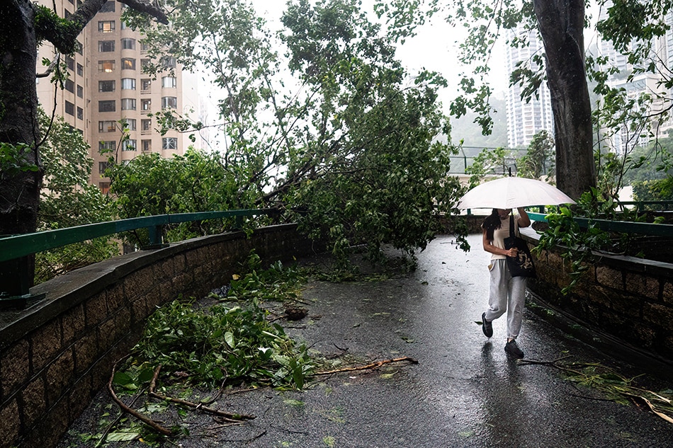 Record rainfall causes flooding in Hong Kong days after typhoon | ABS ...