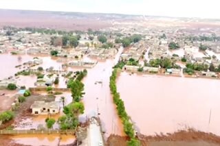 Drone video shows the extent of the floods in Libya