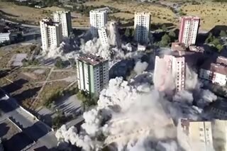 Buildings damaged by Turkey quake demolished with explosives