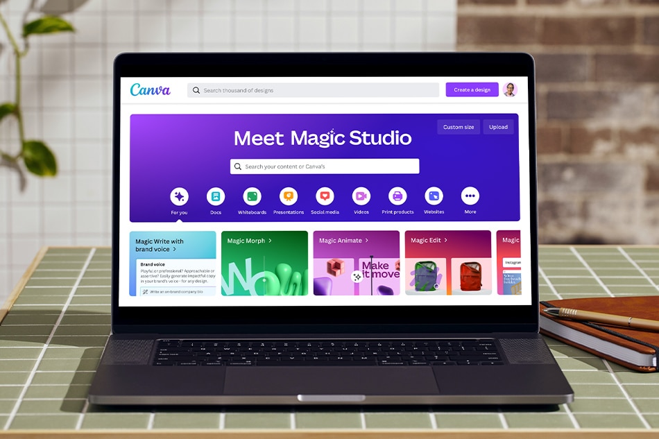 Canva launches its Magic Studio suite of generative AI-powered design apps. Handout