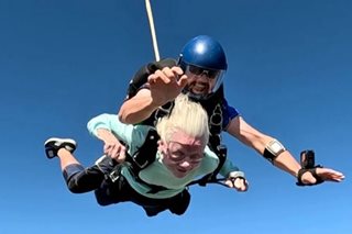 ‘If you feel good, do it’: 104-year-old skydiver’s advice on life