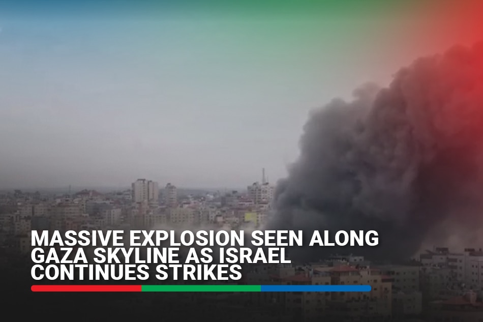 Massive explosion seen along Gaza skyline as Israel continues strikes ...