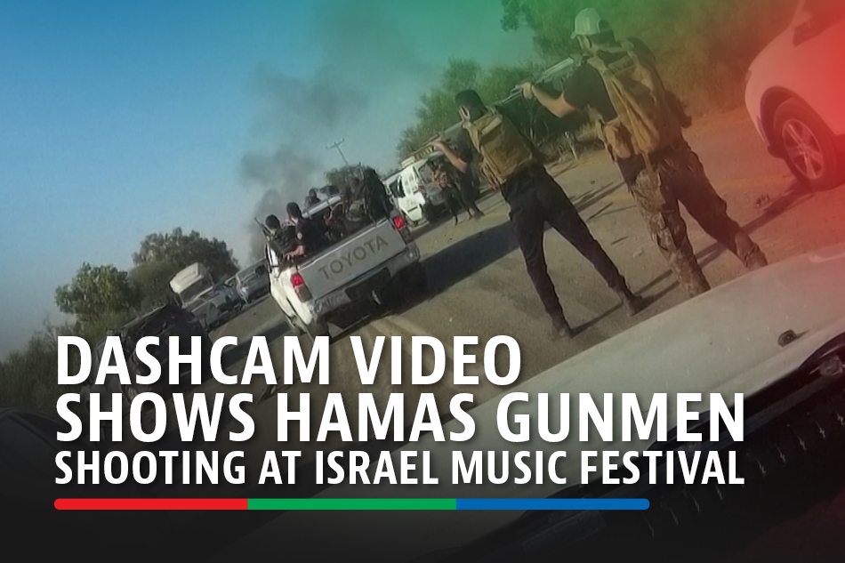 Dashcam video shows Hamas gunmen shooting at Israel music festival