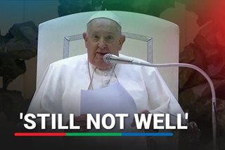 'I am still not well', says Pope Francis