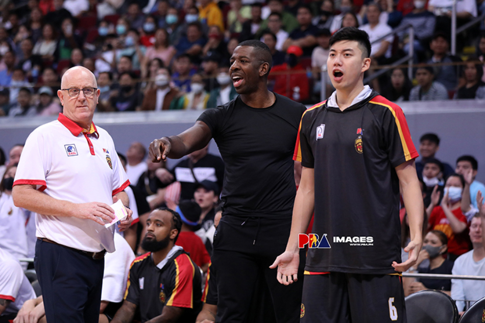Bay Area import Andrew Nicholson was not in uniform for Game 4. PBA Images.