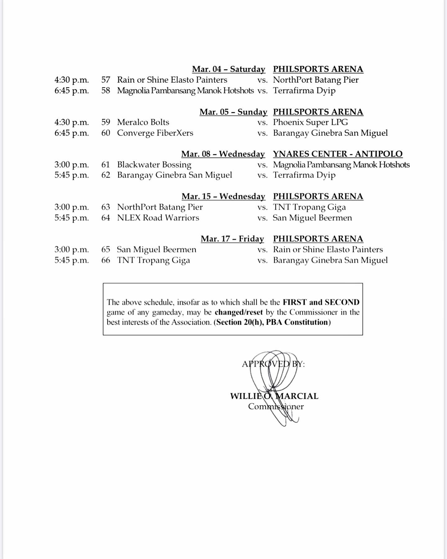 LOOK PBA unveils Governors' Cup schedule ABSCBN News