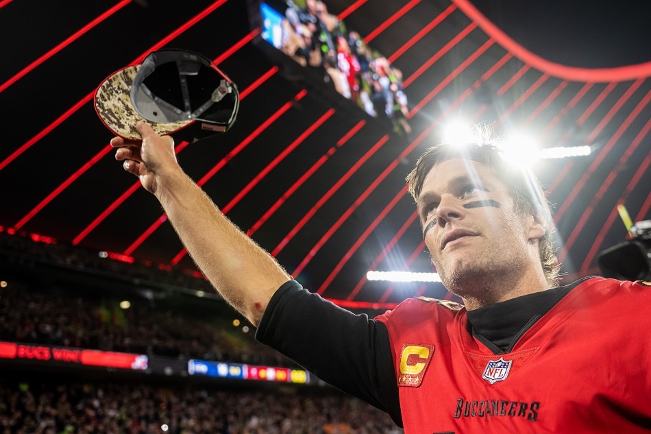 Tampa Bay Buccaneers quarterback Tom Brady reacts after the NFL game between the Tampa Bay Buccaneers and the Seattle Seahawks in Munich, Germany, 13 November 2022. File photo. Christian Bruna, EPA-EFE.