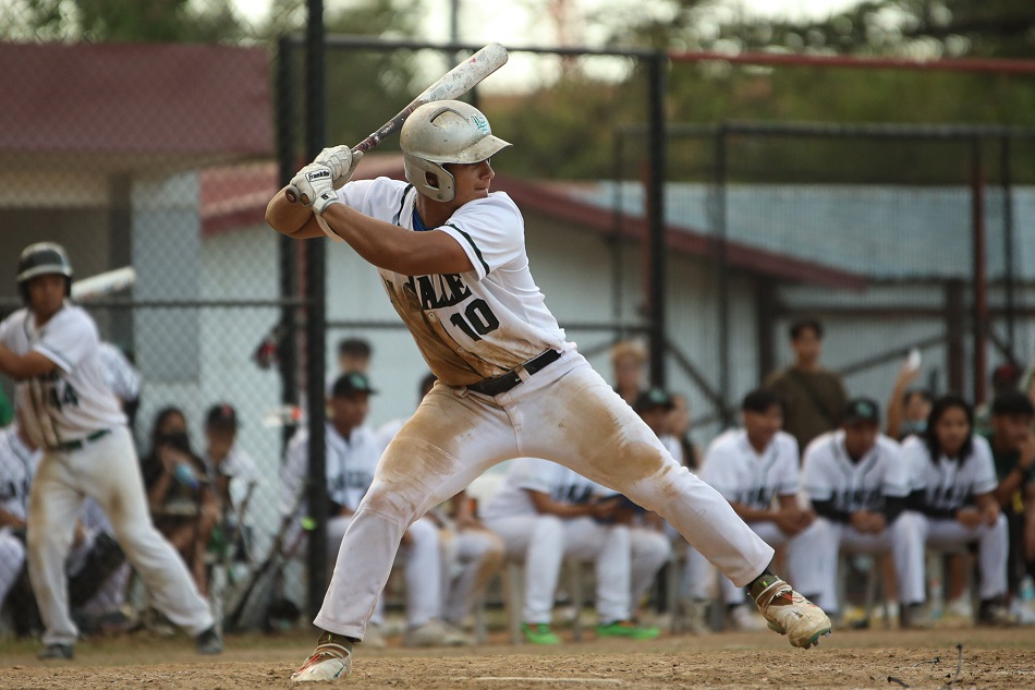 Iggy Escaño at bat for La Salle against NU in the UAAP Season 85 baseball tournament. UAAP Media.