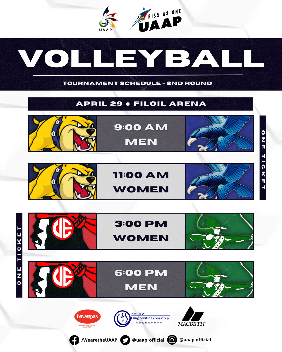 UAAP: Check round 2 sched of men&#39;s, women&#39;s volleyball 13