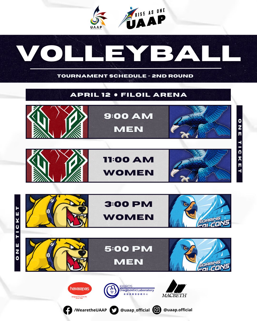 UAAP: Check round 2 sched of men&#39;s, women&#39;s volleyball 6