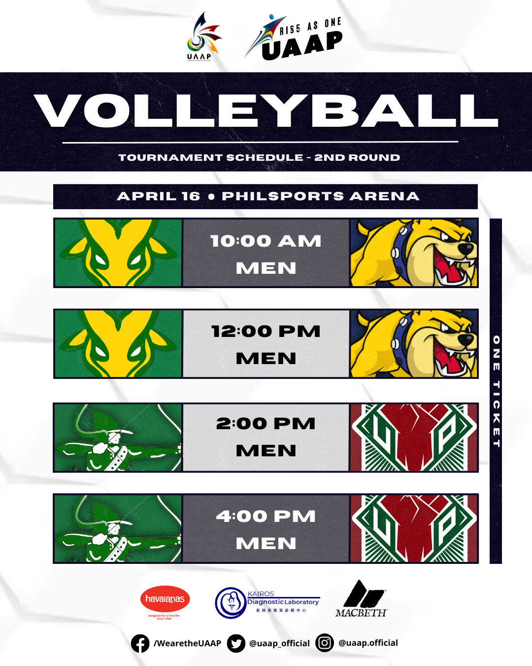 UAAP: Check round 2 sched of men&#39;s, women&#39;s volleyball 8