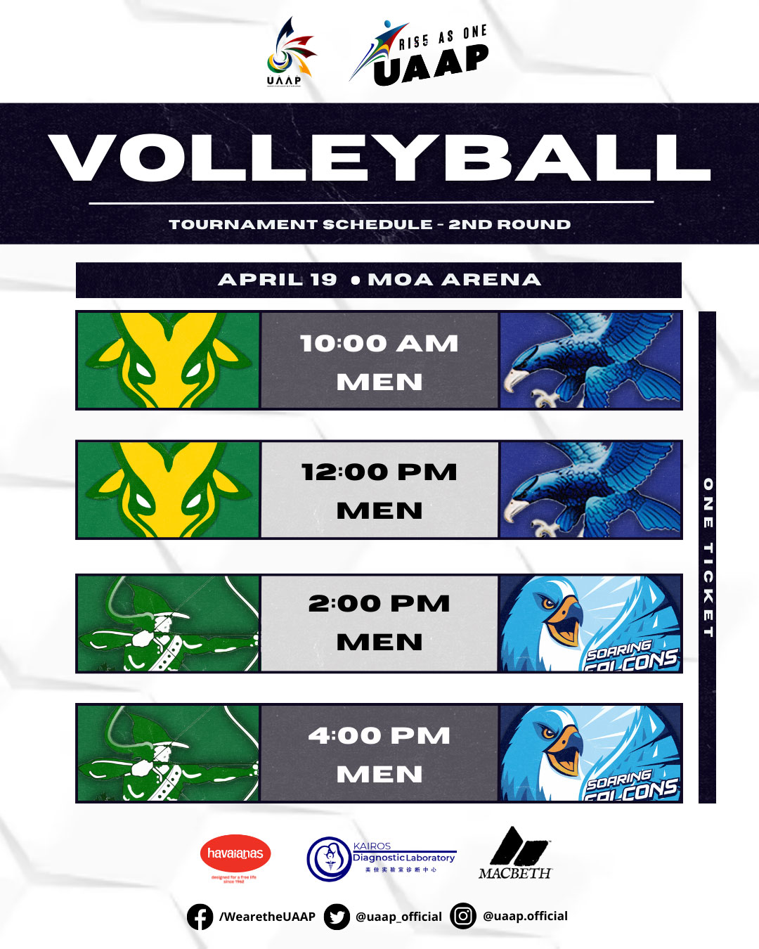 UAAP: Check round 2 sched of men&#39;s, women&#39;s volleyball 9
