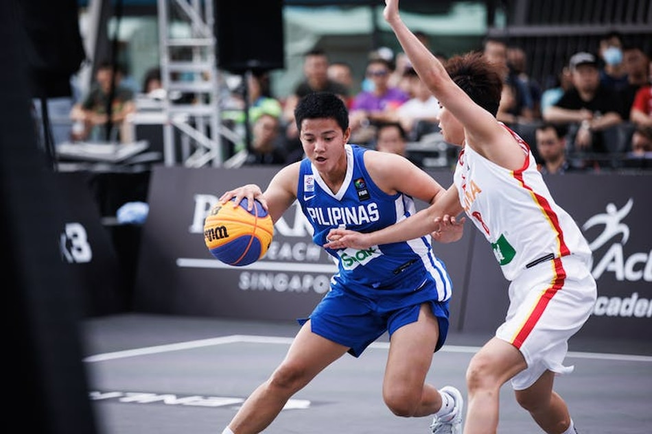 Afril Bernardino of the Philippines in action against China in the FIBA 3x3 Asia Cup. FIBA photo.