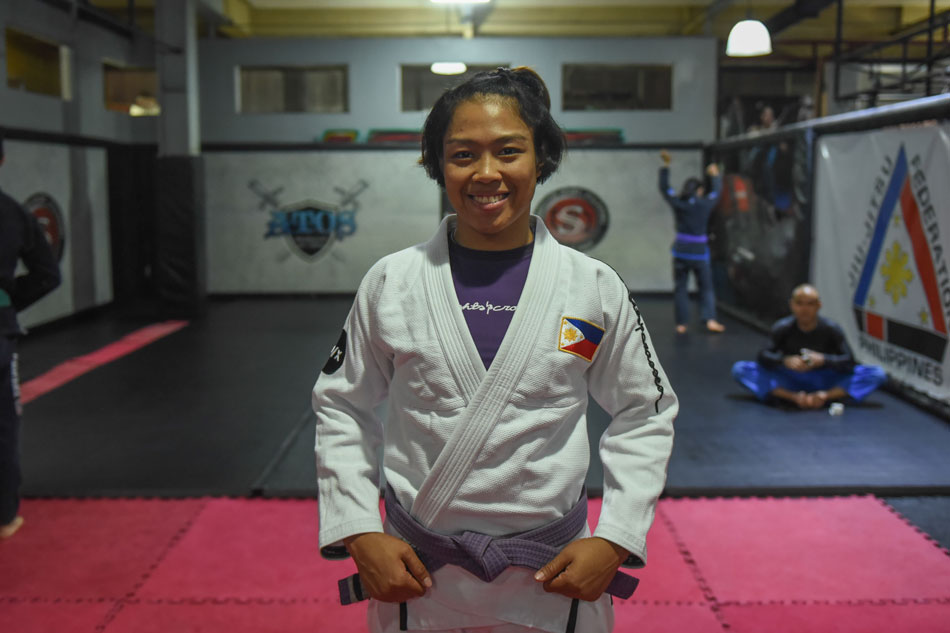 Annie Ramirez of the Brazilian Jiu-Jitsu Philippine team during their training in Pasig City on Friday, August 10, 2018. George Calvelo, ABS CBN News/File.
