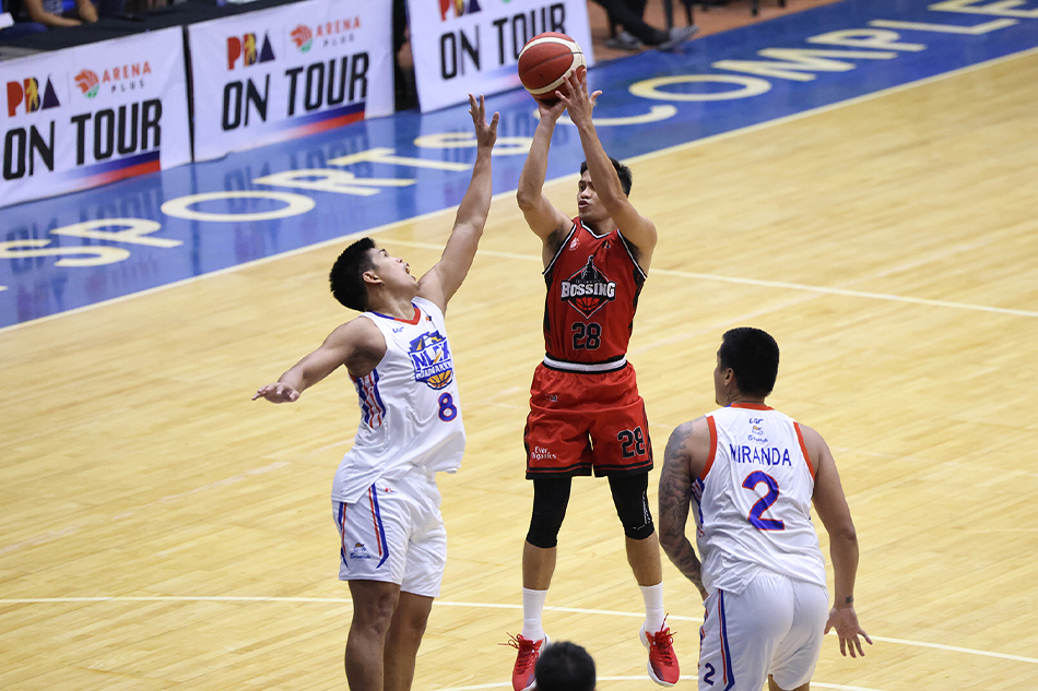 ike Ayonayon in action for Blackwater in their PBA on Tour preseason game against NLEX, May 21, 2023 at the Caloocan Sports Complex. PBA Images.
