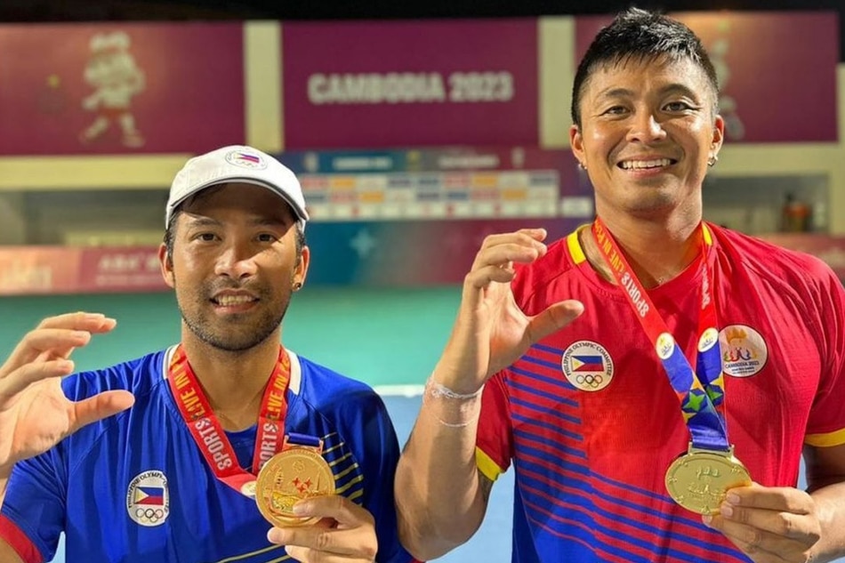 Tennis aces Francis Casey Alcantara and Ruben Gonzales won the gold for men’s doubles at the 32nd Southeast Asian Games in Cambodia. Ruben Gonzales on Instagram