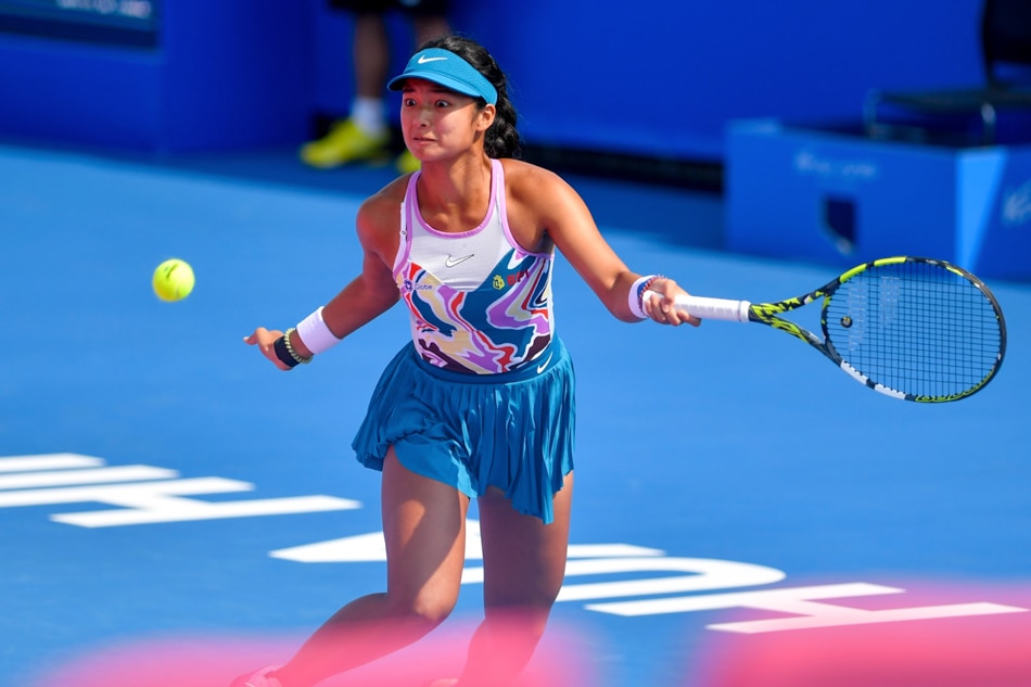 Alex Eala of the Philippines at the WTA Thailand Open in Hua Hin. 2023 Thailand Open