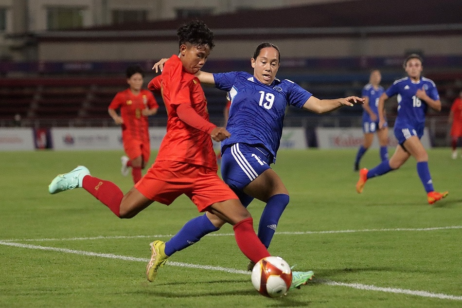 Eva Madarang (19) has been called up to the Philippine women's national football team for the Asian Games. PFF-PWNFT/File
