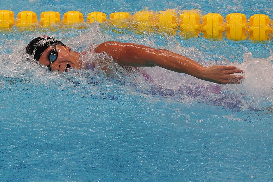 Kayla Sanchez competes for 100m Freestyle Finals during the 19th Asian Games held in Hangzhou, China. PSC-POC Media Pool.
