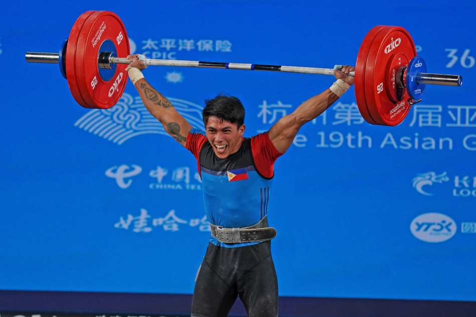 Weightlifting: Ceniza misses Asian Games podium by 1kg