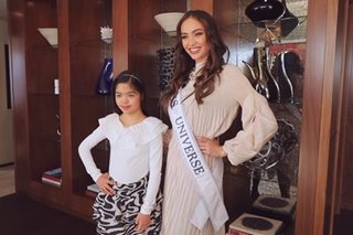 Miss Universe R'Bonney Gabriel shares success tips with young special model