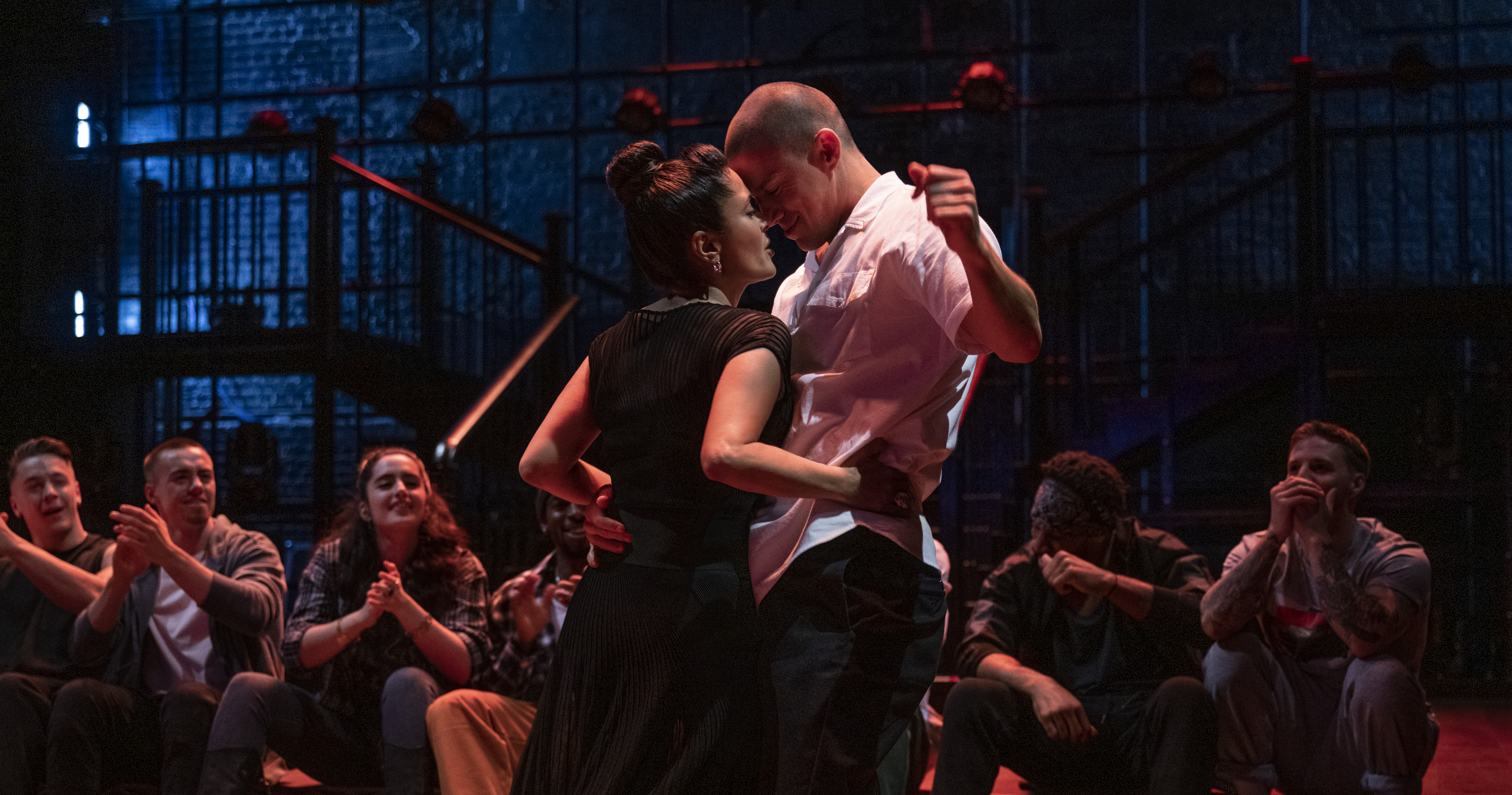 Salma Hayek Pinault and Channing Tatum. Photo credit: Warner Bros. 'Magic Mike's Last Dance'
