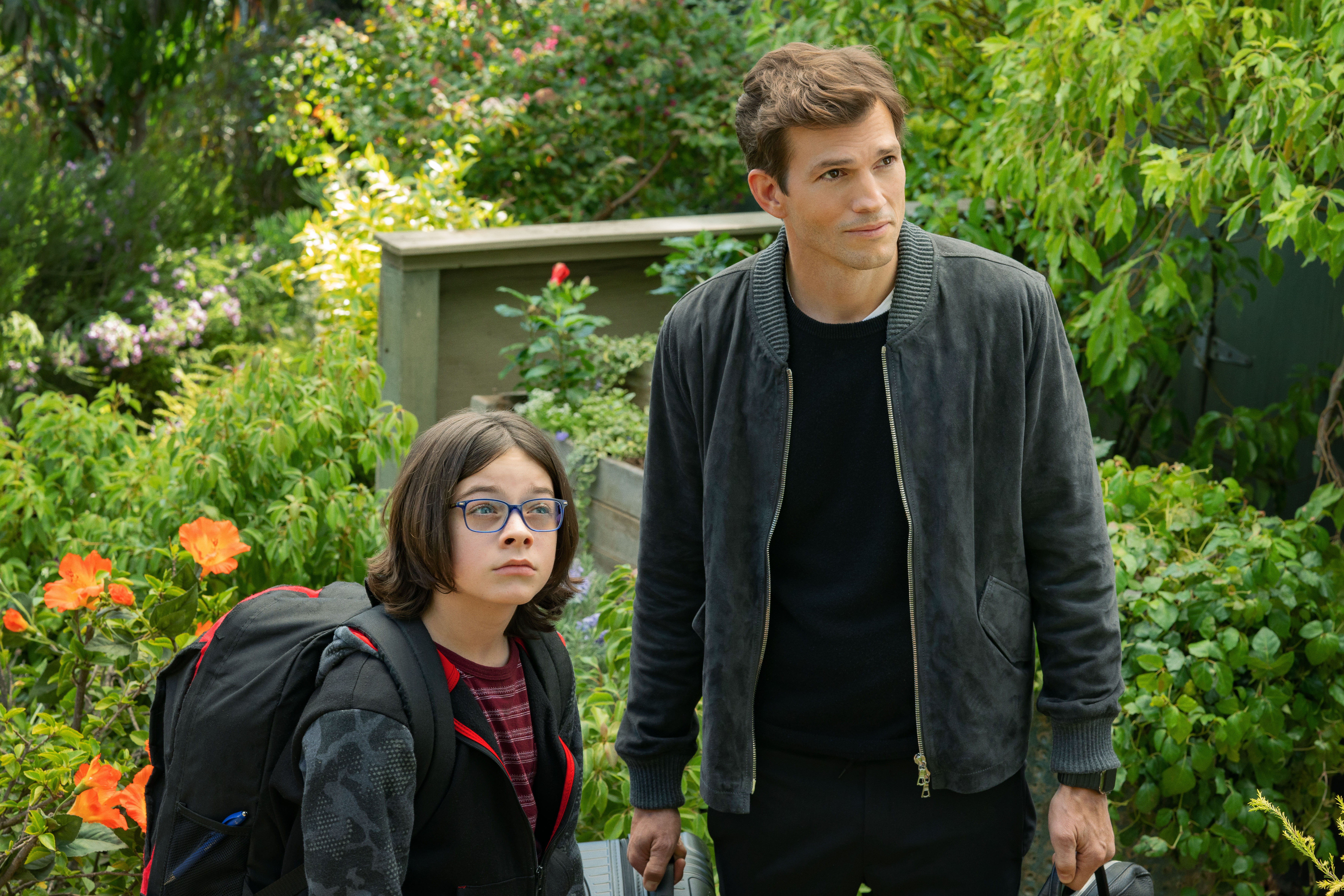 Wesley Kimmel and Ashton Kutcher. Photo credit: Netflix 'Your Place or Mine'