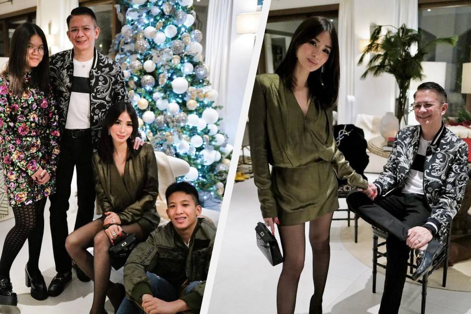 Heart Evangelista and Chiz Escudero pose for a New Year family photo, ending rumors of their supposed split. Instagram: @iamhearte