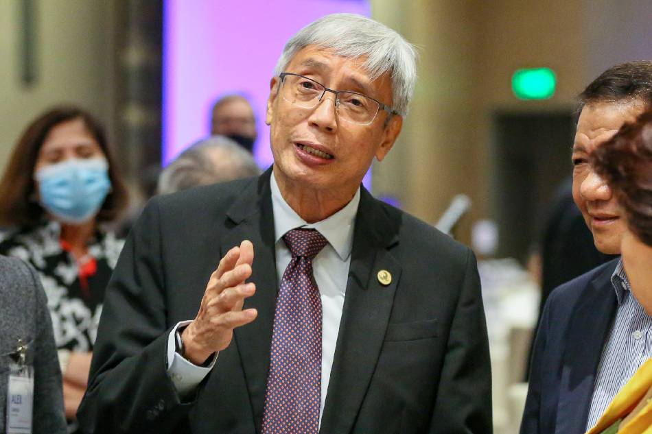 Banko Sentral ng Pilipinas (BSP) Governor Felipe Medalla during the Management Association of the Philippines Economic Briefing and Membership Meeting at the Bonifacio Hall of Shangri-La at The Fort, Taguig City on Aug. 19, 2022. Jonathan Cellona, ABS-CBN News/File 