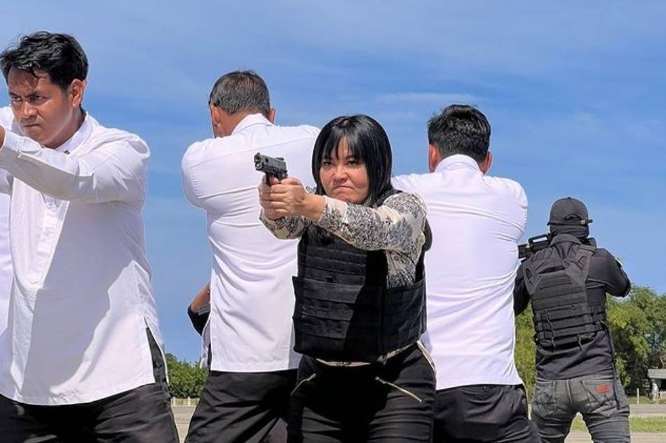 Lorna Tolentino shooting a scene for 'Ang Probinsyano.' From her Instagram page