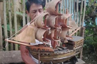 Mag-ama, gumagawa ng sculptures mula sa recycled materials