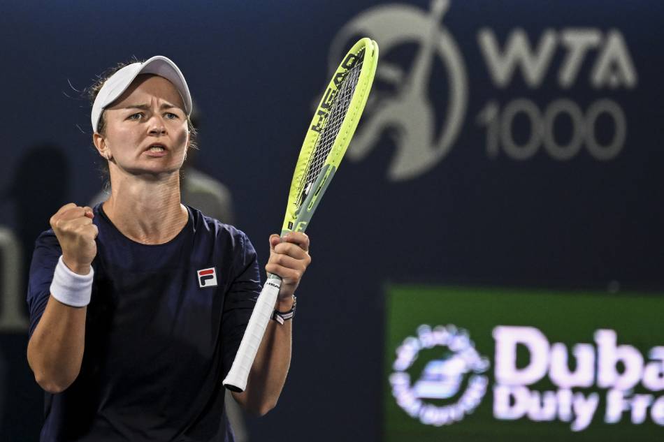 Dubai, UAE, 25th. Feb, 2023. Czech tennis player Barbora Krejcikova wins  the Dubai Duty Free Tennis