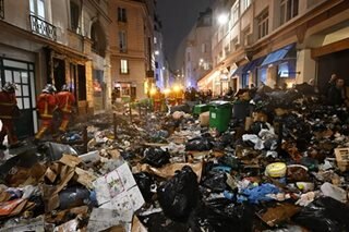 Sea of garbage in French demonstration