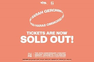 Tickets for Sarah Gs anniversary concert sold out
