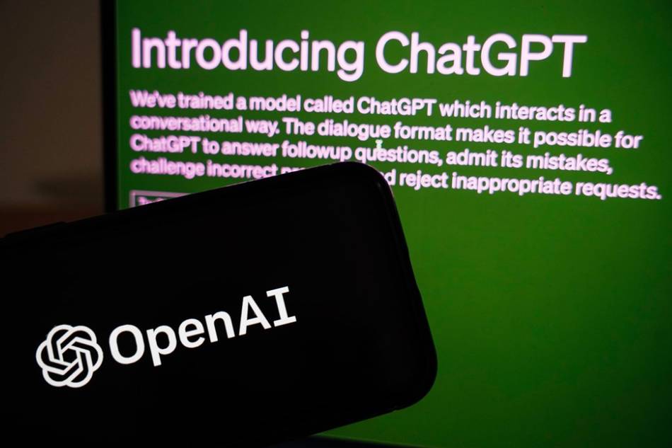 An illustration picture shows the introduction page of ChatGPT, an interactive AI chatbot model trained and developed by OpenAI, on its website in Beijing, China, March 9, 2023. Wu Hao, EPA-EFE/File