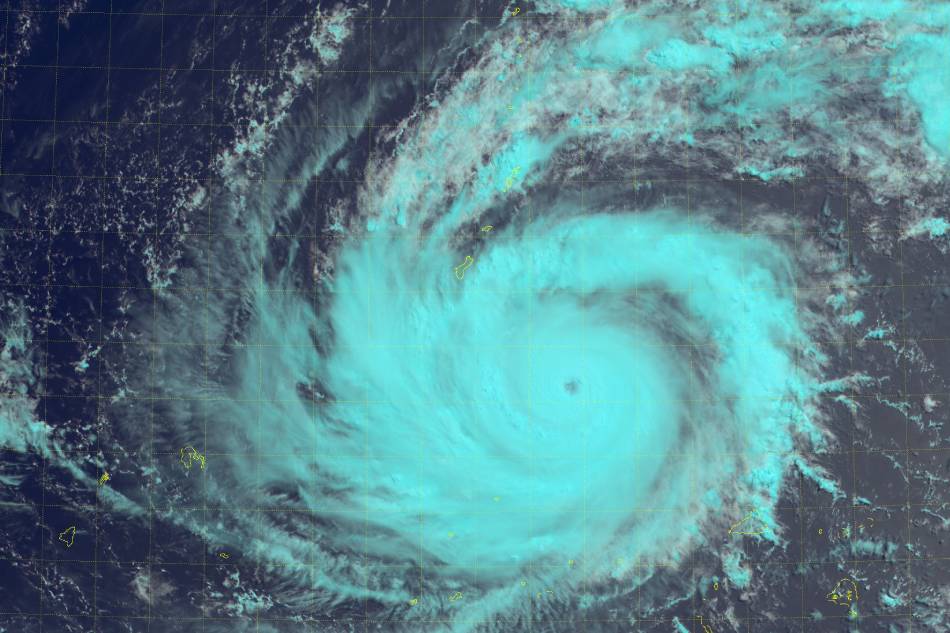 Typhoon Mawar nears Guam. Imagery courtesy of the Japanese Meteorological Agency