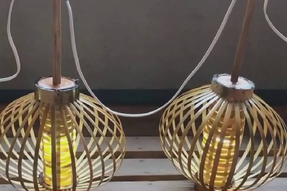 Bamboo lamp shades na likha ng PDLs, patok sa komunidad